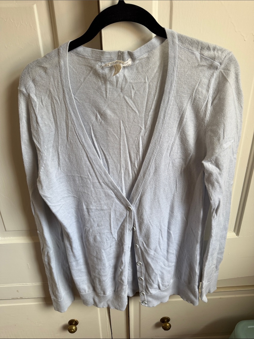 Forever 21 Pale Blue V-Neck Button Front Cardigan